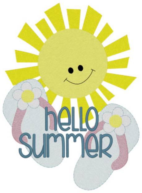 Picture of Hello Summer Machine Embroidery Design