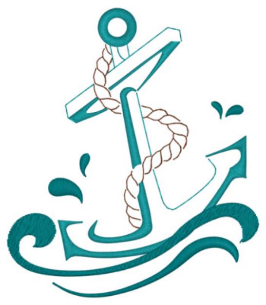 Picture of Anchor Outline Machine Embroidery Design