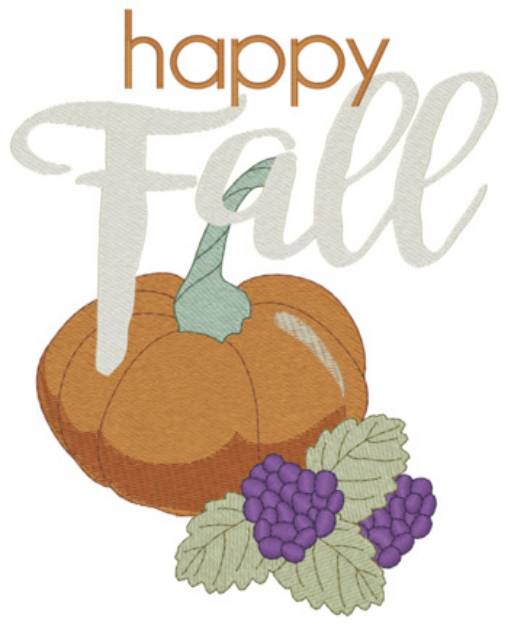 Picture of Happy Fall Machine Embroidery Design