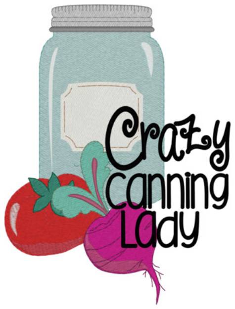 Picture of Crazy Canning Lady Machine Embroidery Design