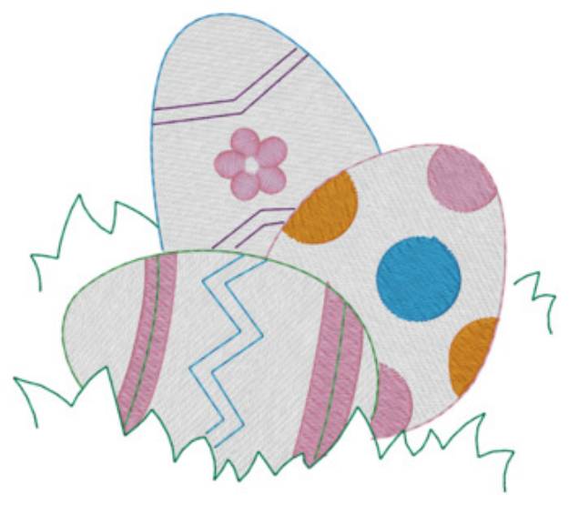 Picture of Easter Eggs Machine Embroidery Design