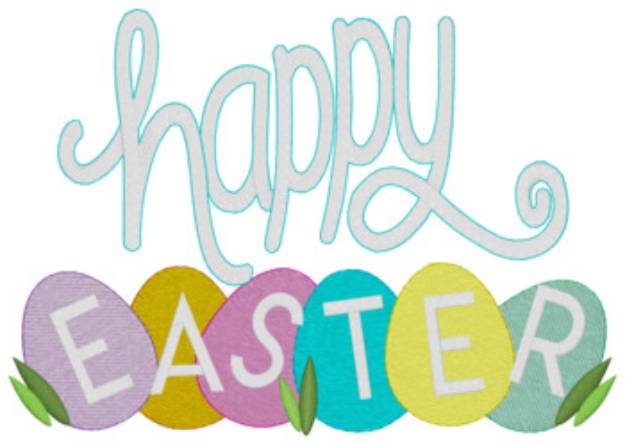 Picture of Happy Easter Machine Embroidery Design