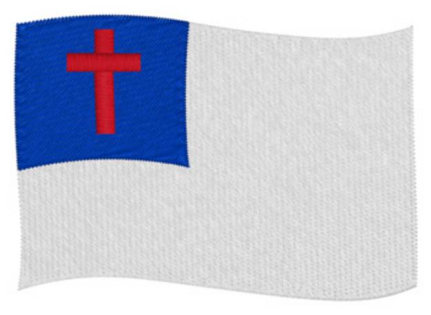 Picture of Christian Flag Machine Embroidery Design