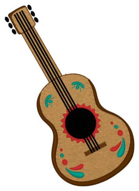 Picture of Mariachi Guitar Machine Embroidery Design