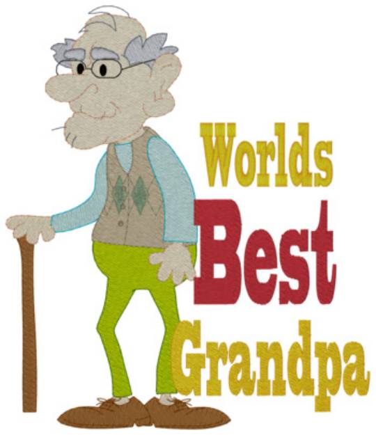 Picture of World's Best Grandpa Machine Embroidery Design