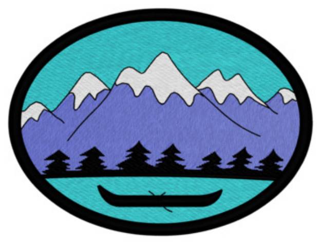 Picture of Mountain Scene Machine Embroidery Design