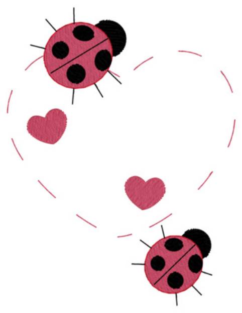 Picture of Lady Bugs Machine Embroidery Design