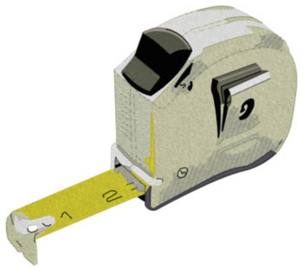 Picture of Tape Measure Logo Machine Embroidery Design