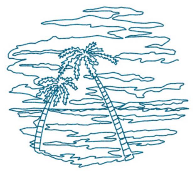 Picture of Ocean Scene Machine Embroidery Design