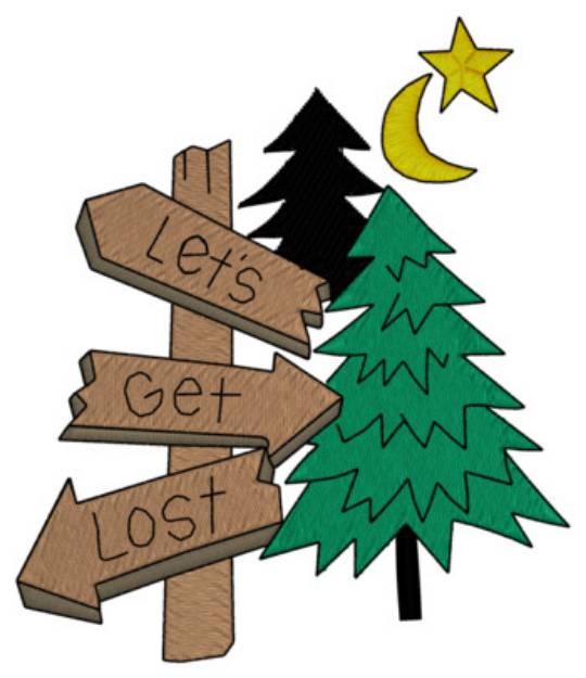 Picture of Lets Get Lost Machine Embroidery Design