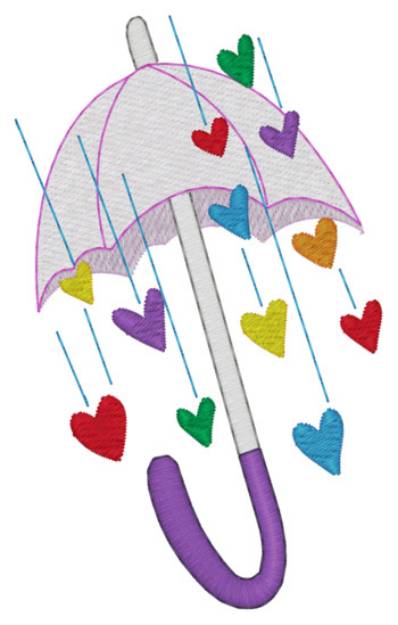 Picture of Rainbow Umbrella Machine Embroidery Design