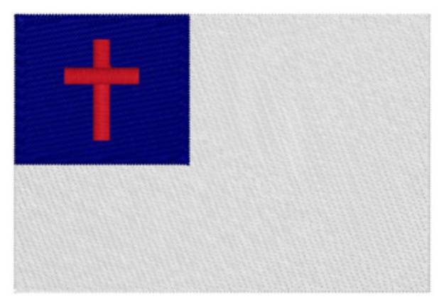 Picture of Christian Flag Machine Embroidery Design