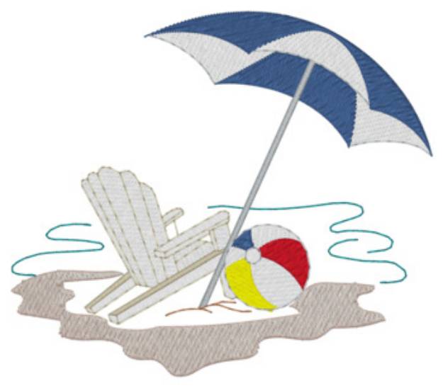 Picture of Beach Chair Machine Embroidery Design