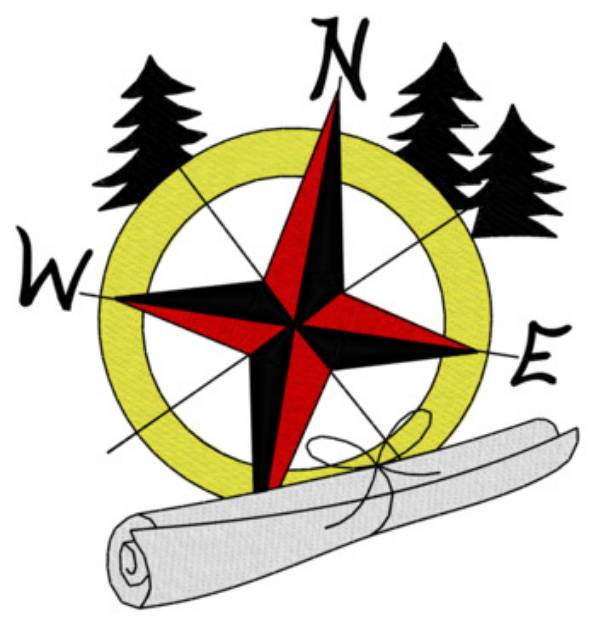 Picture of Compass Machine Embroidery Design