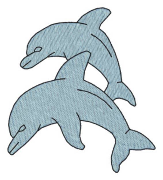 Picture of Dolphins Machine Embroidery Design