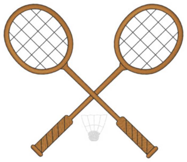 Picture of Badminton Machine Embroidery Design