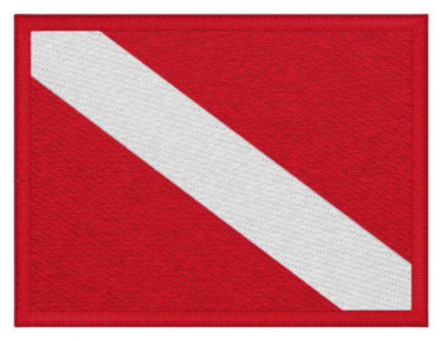 Picture of Dive Flag Machine Embroidery Design