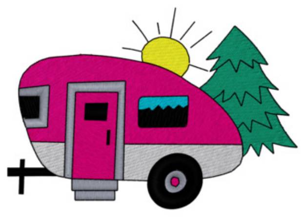 Picture of Camper Machine Embroidery Design