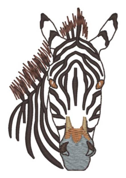 Picture of Zebra Face Machine Embroidery Design