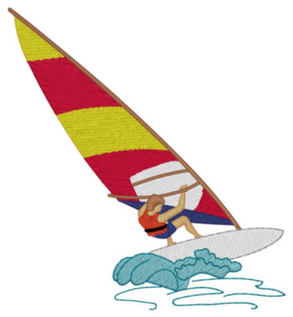 Picture of Windsurfer Machine Embroidery Design