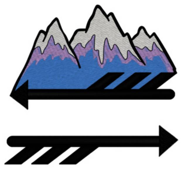 Picture of Mountain Name Drop Machine Embroidery Design