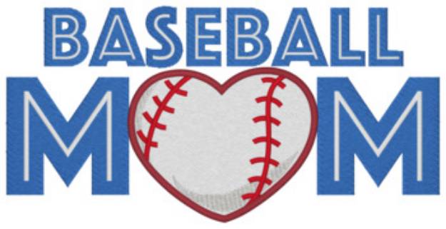 Picture of Baseball Mom Machine Embroidery Design