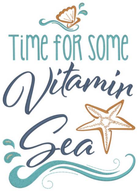 Picture of Time For Vitamin Sea Machine Embroidery Design