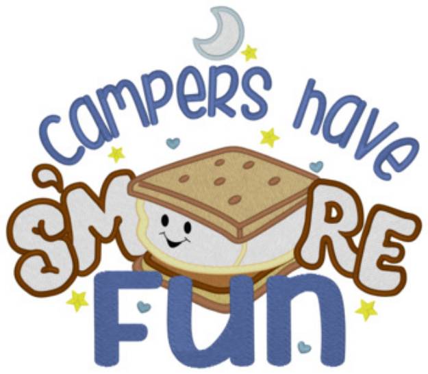 Picture of Campers Have S'more Fun Machine Embroidery Design