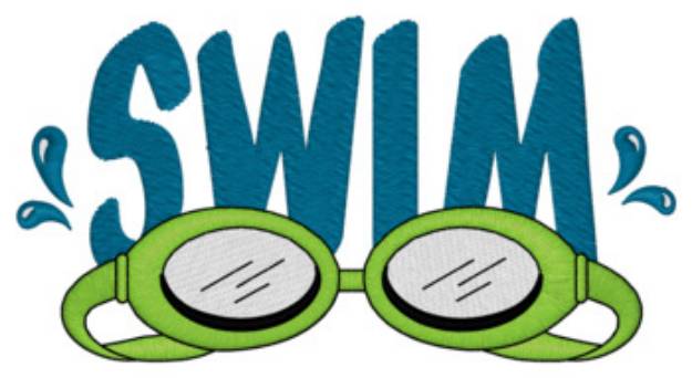 Picture of Swim Machine Embroidery Design