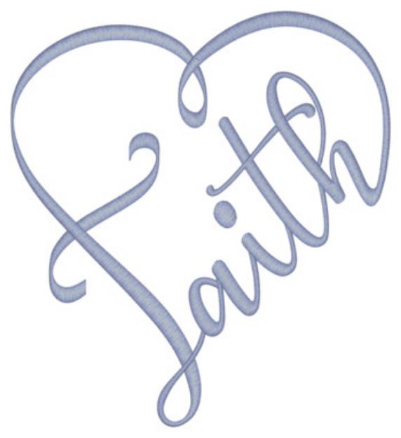 Picture of Faith Machine Embroidery Design