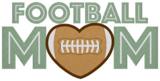 Picture of Football Mom Machine Embroidery Design