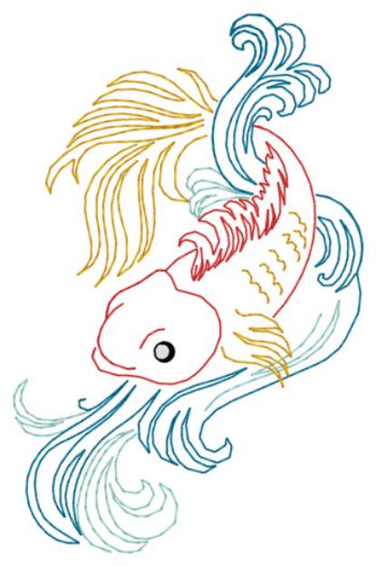 Picture of Koi Machine Embroidery Design