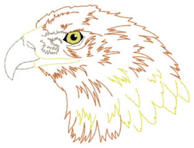 Picture of Golden Eagle Head Machine Embroidery Design