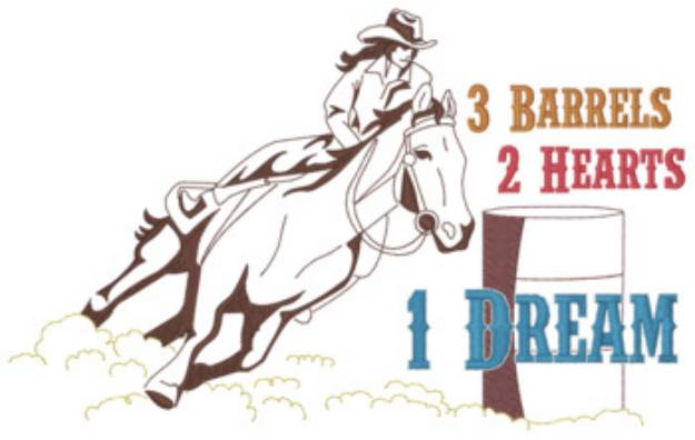 Picture of Barrel Racing Machine Embroidery Design