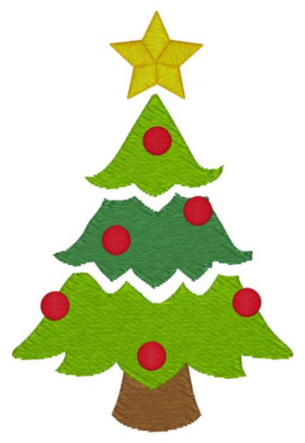 Picture of Christmas Tree Machine Embroidery Design