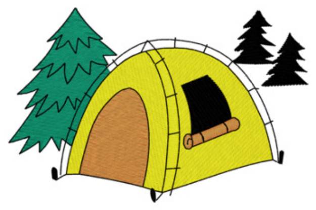 Picture of Tent Camping Machine Embroidery Design