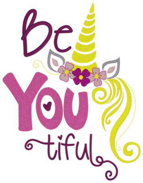 Picture of Be You Ti Ful Machine Embroidery Design