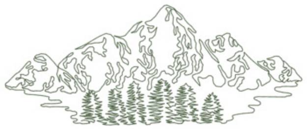 Picture of Mountains Machine Embroidery Design