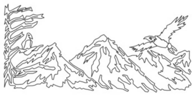 Picture of Mountain Range Machine Embroidery Design