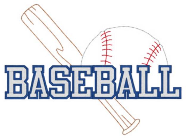 Picture of Baseball Machine Embroidery Design