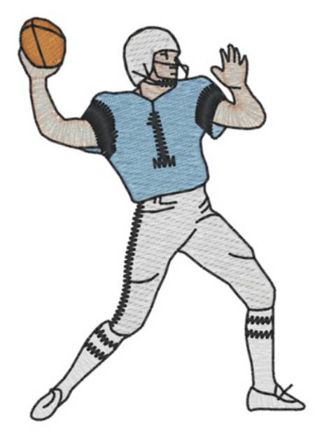 Picture of Football Player Machine Embroidery Design