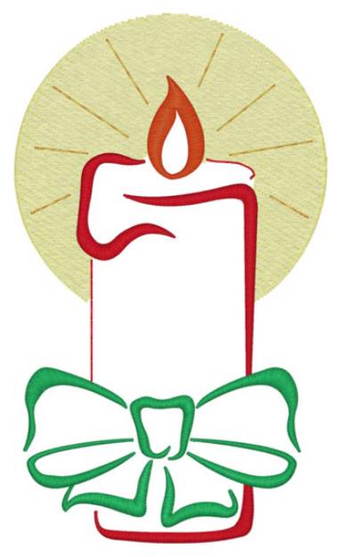 Picture of Holiday Candle Machine Embroidery Design