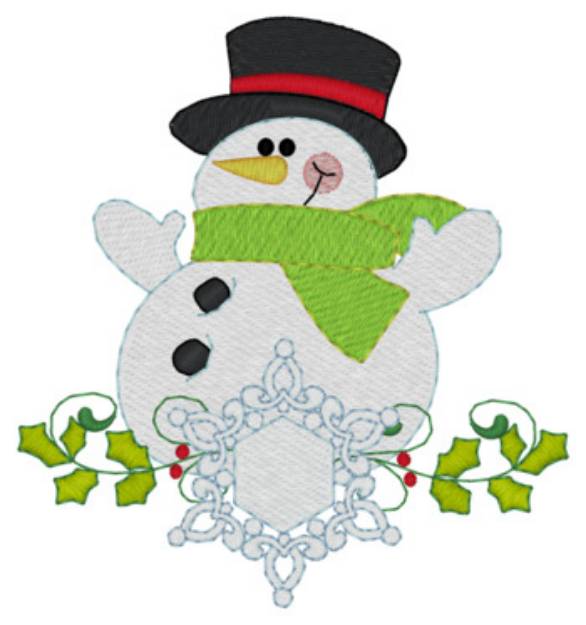 Picture of Snowman Machine Embroidery Design