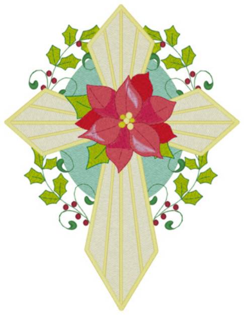 Picture of Christmas Cross Machine Embroidery Design