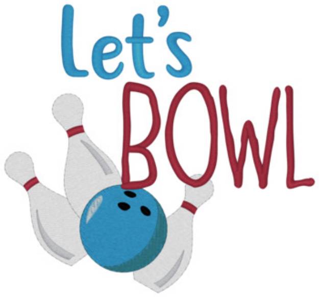 Picture of Let's Bowl Machine Embroidery Design