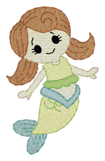 Picture of Small Mermaid Machine Embroidery Design