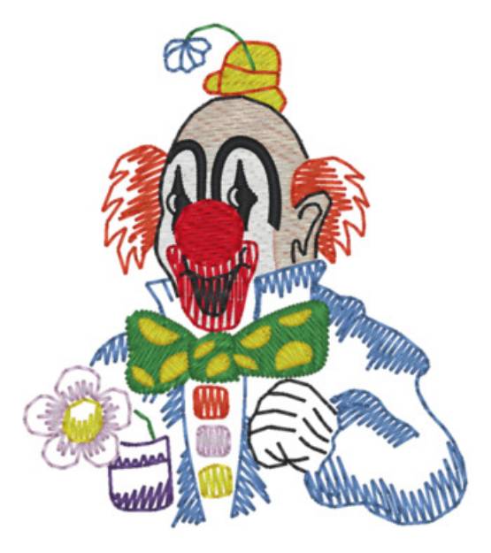 Picture of Fun Clown Machine Embroidery Design