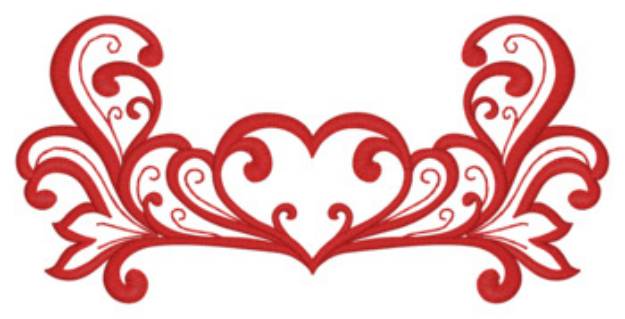 Picture of Heart Scroll Machine Embroidery Design