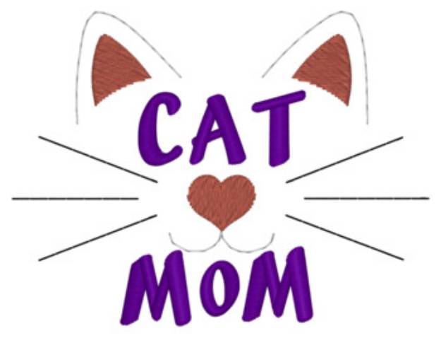 Picture of Cat Mom Machine Embroidery Design