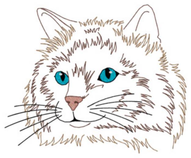 Picture of Birman Cat Machine Embroidery Design